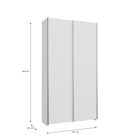 Dulap Cu Usi Culisante Harmony Alb, 100.1 Cm-01