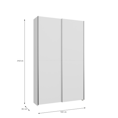 Dulap Cu Usi Culisante Harmony Alb, 120 Cm-01