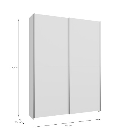 Dulap Cu Usi Culisante Harmony Alb, 150 Cm-01