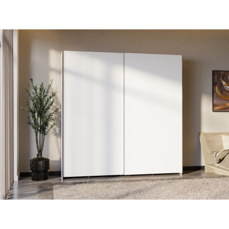 Dulap Cu Usi Culisante Harmony Alb, 200 Cm-01