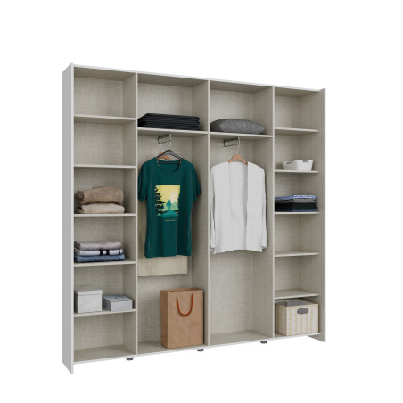Dulap Cu Usi Culisante Harmony Alb, 200 Cm-01
