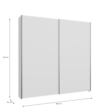 Dulap Cu Usi Culisante Harmony Alb, 200 Cm-01