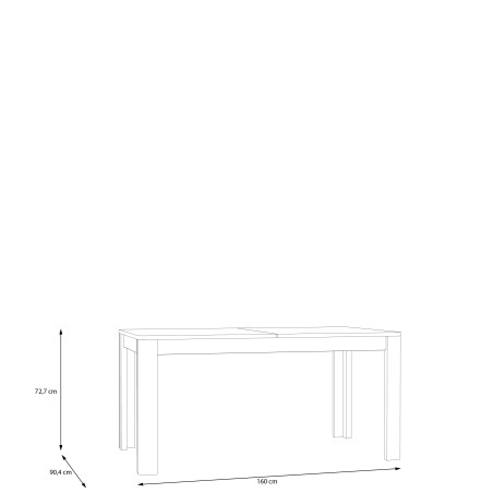 Masa Extensibila Bibliotheque stejar Mauvella, 160 x 200 Cm-01