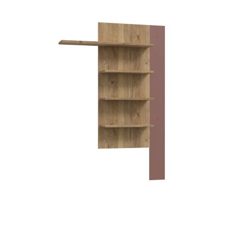 Raft Suspendat Bibliotheque, Terracotta Si Stejar Mauvella, 132. 5 Cm-01