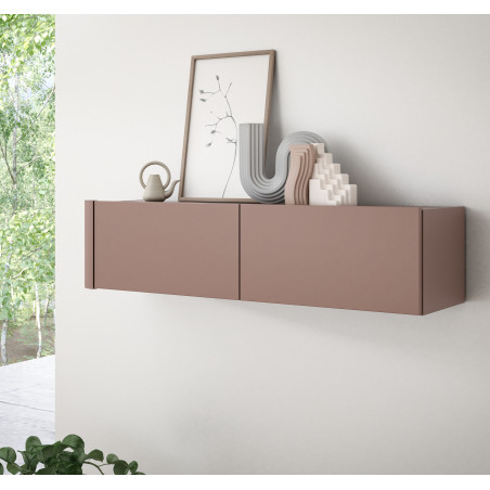 Dulap Suspendat Bibliotheque, Terracotta 128.6 Cm-01