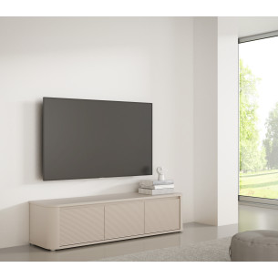 Comoda Tv Mica Bibliotheque, Nisip, 168 Cm
