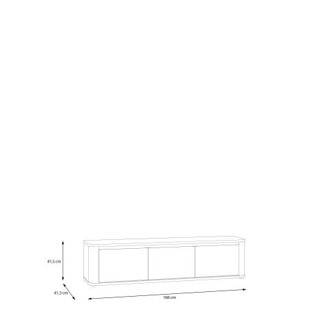 Comoda Tv Mica Bibliotheque, Nisip, 168 Cm-01