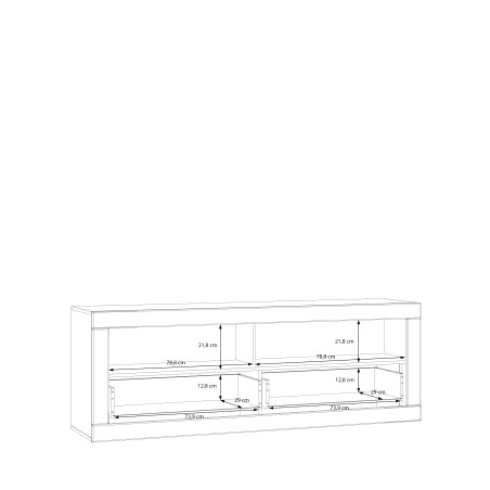 Comoda Tv Mica Lufkira, Sertare cu push-open, Alb Si Stejar Mauvella, 175. 4 Cm-01