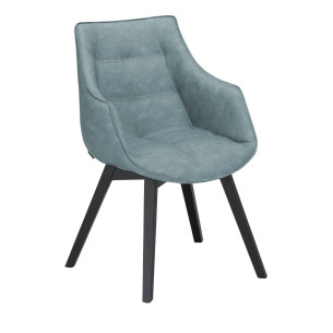Scaun Reno Cu Brat Vintage Albastru, 62 Cm