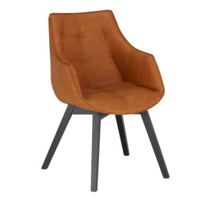Scaun Reno Cu Brat Vintage Cognac, 62 Cm