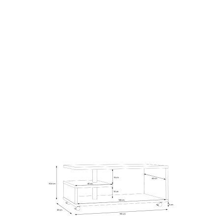 Masa Cafea Belgrad, Stejar Artisan, Cu Rotile, 105 Cm-01