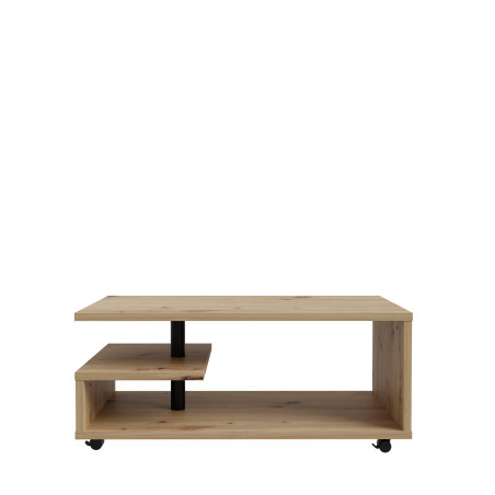 Masa Cafea Belgrad, Stejar Artisan, Cu Rotile, 105 Cm-01
