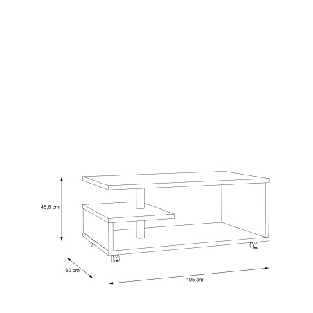 Masa Cafea Belgrad, Cu Rotile, Beton Optic Gri Inchis 105 Cm-01