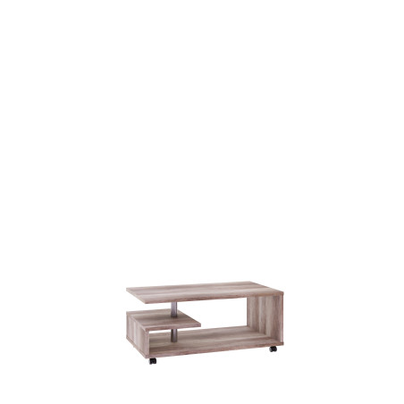 Masa Cafea Belgrad, Stejar Antic, Cu Rotile, 105 Cm-01