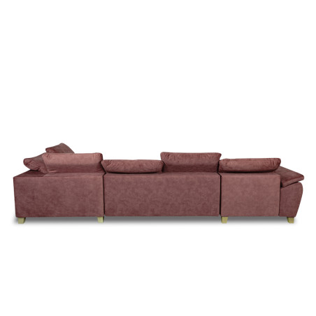 Coltar U Extensibil Sevilia Lux, Dreapta, 6 Locuri, Tetiere Reglabile, Roz Prafuit Inchis, 355 Cm-01