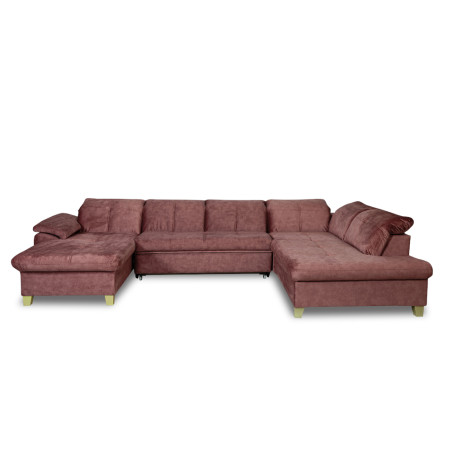 Coltar U Extensibil Sevilia Lux, Dreapta, 6 Locuri, Tetiere Reglabile, Roz Prafuit Inchis, 355 Cm-01