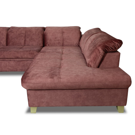 Coltar U Extensibil Sevilia Lux, Dreapta, 6 Locuri, Tetiere Reglabile, Roz Prafuit Inchis, 355 Cm-01
