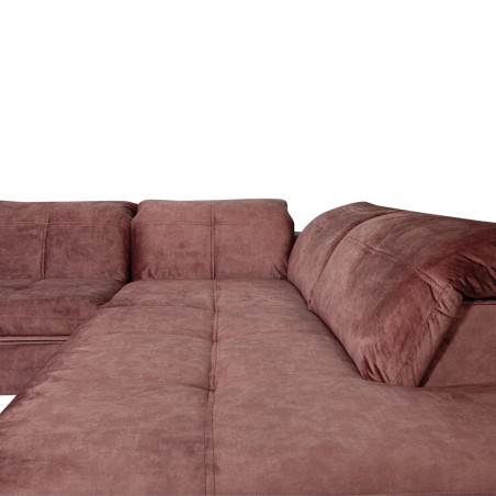 Coltar U Extensibil Sevilia Lux, Dreapta, 6 Locuri, Tetiere Reglabile, Roz Prafuit Inchis, 355 Cm-01
