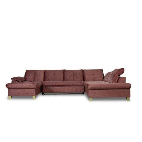 Coltar U Extensibil Sevilia Lux, Dreapta, 6 Locuri, Tetiere Reglabile, Roz Prafuit Inchis, 355 Cm-01
