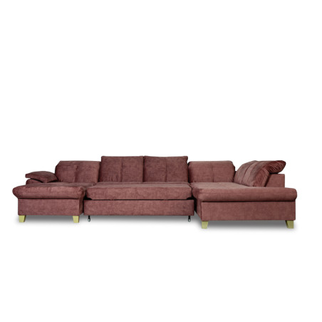 Coltar U Extensibil Sevilia Lux, Dreapta, 6 Locuri, Tetiere Reglabile, Roz Prafuit Inchis, 355 Cm-01