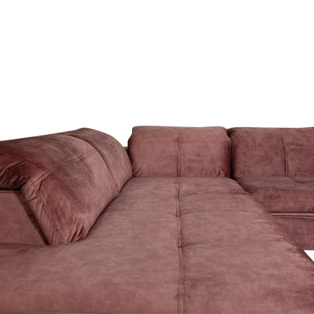 Coltar U Extensibil Sevilia Lux, Stanga, 6 Locuri, Tetiere Reglabile, Roz Prafuit Inchis, 355 Cm-01