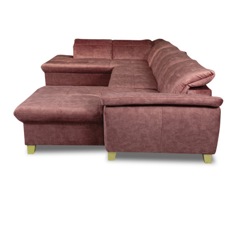Coltar U Extensibil Sevilia Lux, Stanga, 6 Locuri, Tetiere Reglabile, Roz Prafuit Inchis, 355 Cm-01