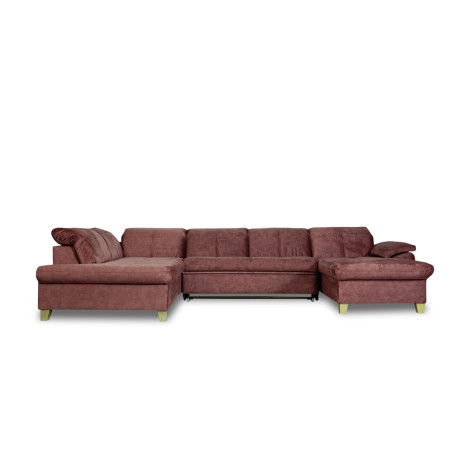 Coltar U Extensibil Sevilia Lux, Stanga, 6 Locuri, Tetiere Reglabile, Roz Prafuit Inchis, 355 Cm-01