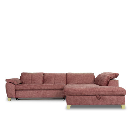 Coltar Extensibil Cu Otoman Mare Sevilia Lux, Dreapta, 5 Locuri, Roz Prafuit Inchis, 300 x 234 Cm-01