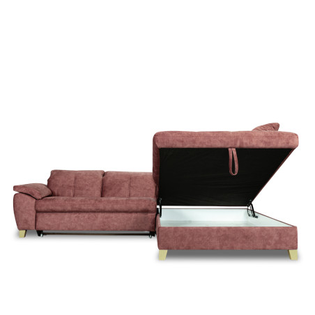 Coltar Extensibil Cu Otoman Mare Sevilia Lux, Dreapta, 5 Locuri, Roz Prafuit Inchis, 300 x 234 Cm-01