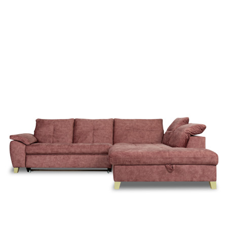 Coltar Extensibil Cu Otoman Mare Sevilia Lux, Dreapta, 5 Locuri, Roz Prafuit Inchis, 300 x 234 Cm-01