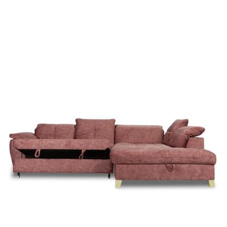 Coltar Extensibil Cu Otoman Mare Sevilia Lux, Dreapta, 5 Locuri, Roz Prafuit Inchis, 300 x 234 Cm-01