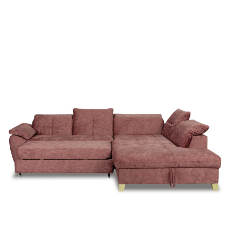 Coltar Extensibil Cu Otoman Mare Sevilia Lux, Dreapta, 5 Locuri, Roz Prafuit Inchis, 300 x 234 Cm-01