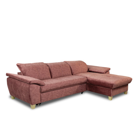 Coltar Extensibil Cu Insula Dreapta Sevilia Lux, 5 Locuri, Lada, Tetiere Reglabile, Roz Prafuit Inchis, 272 Cm-01