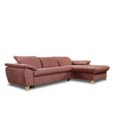 Coltar Extensibil Cu Insula Dreapta Sevilia Lux, 5 Locuri, Lada, Tetiere Reglabile, Roz Prafuit Inchis, 272 Cm-01
