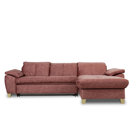 Coltar Extensibil Cu Insula Dreapta Sevilia Lux, 5 Locuri, Lada, Tetiere Reglabile, Roz Prafuit Inchis, 272 Cm-01