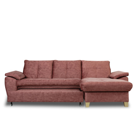 Coltar Extensibil Cu Insula Dreapta Sevilia Lux, 5 Locuri, Lada, Tetiere Reglabile, Roz Prafuit Inchis, 272 Cm-01