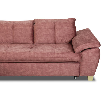 Coltar Extensibil Cu Insula Stanga Sevilia Lux, 5 Locuri, Lada, Tetiere Reglabile, Roz Prafuit Inchis, 272 Cm-01