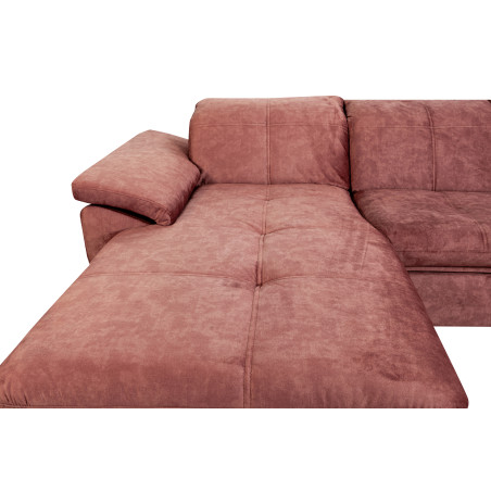 Coltar Extensibil Cu Insula Stanga Sevilia Lux, 5 Locuri, Lada, Tetiere Reglabile, Roz Prafuit Inchis, 272 Cm-01
