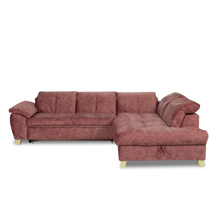 Coltar Extensibil Cu Otoman Mic Sevilia Lux, Dreapta, Lada, 5 Locuri, Roz Prafuit, 300 x 234 Cm-01