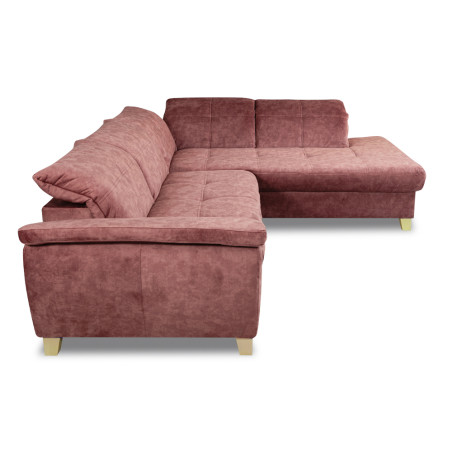 Coltar Extensibil Cu Otoman Mic Sevilia Lux, Dreapta, Lada, 5 Locuri, Roz Prafuit, 300 x 234 Cm-01