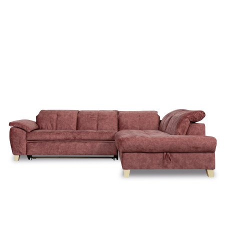 Coltar Extensibil Cu Otoman Mic Sevilia Lux, Dreapta, Lada, 5 Locuri, Roz Prafuit, 300 x 234 Cm-01