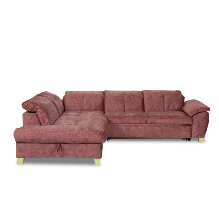 Coltar Extensibil Cu Otoman Mic Stanga Sevilia Lux, Lada, 5 Locuri, Tetiere Reglabile, Roz Prafuit Murdar, 280 Cm-01