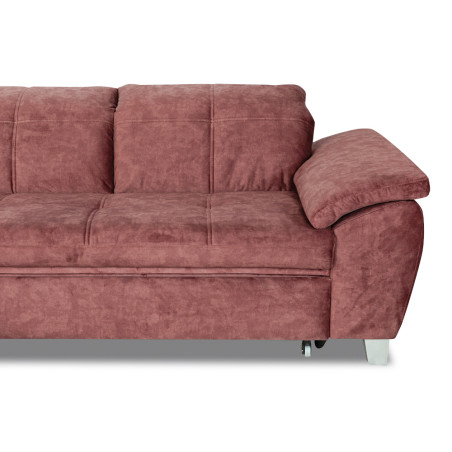 Coltar Extensibil Cu Otoman Mic Stanga Sevilia Lux, Lada, 5 Locuri, Tetiere Reglabile, Roz Prafuit Murdar, 280 Cm-01