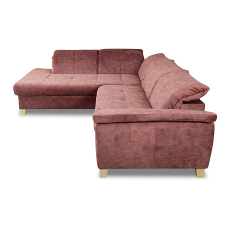 Coltar Extensibil Cu Otoman Mic Stanga Sevilia Lux, Lada, 5 Locuri, Tetiere Reglabile, Roz Prafuit Murdar, 280 Cm-01