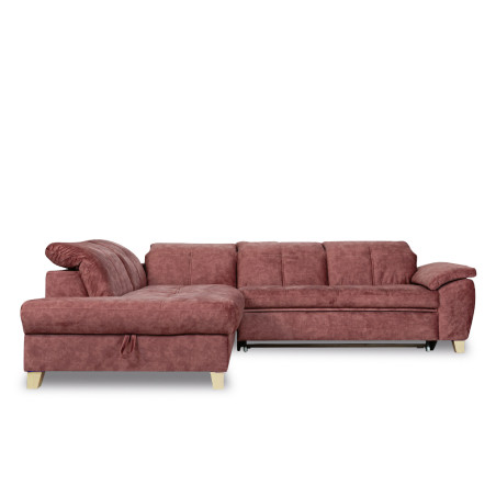 Coltar Extensibil Cu Otoman Mic Stanga Sevilia Lux, Lada, 5 Locuri, Tetiere Reglabile, Roz Prafuit Murdar, 280 Cm-01