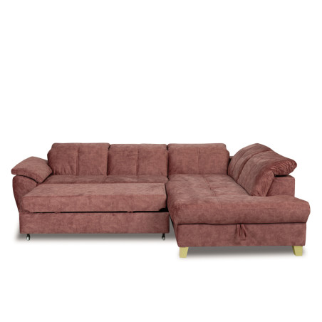 Coltar Extensibil Cu Otoman Mic Stanga Sevilia Lux, Lada, 5 Locuri, Tetiere Reglabile, Roz Prafuit Murdar, 280 Cm-01