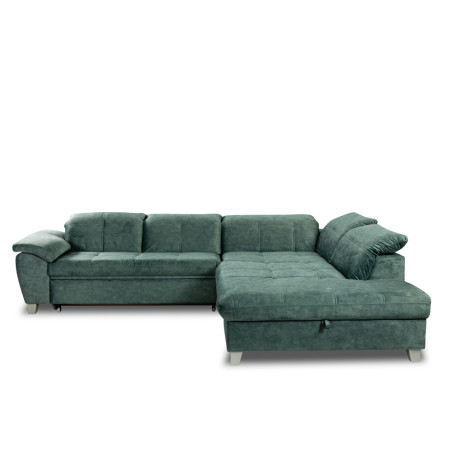 Coltar Extensibil Cu Otoman Mare Sevilia Lux, Cu Lada, Dreapta, 5 Locuri, Verde Petrol, 300 x 234 Cm-01