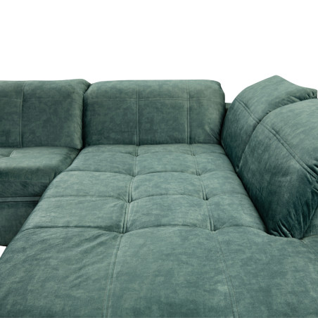 Coltar Extensibil Cu Otoman Mare Sevilia Lux, Cu Lada, Dreapta, 5 Locuri, Verde Petrol, 300 x 234 Cm-01