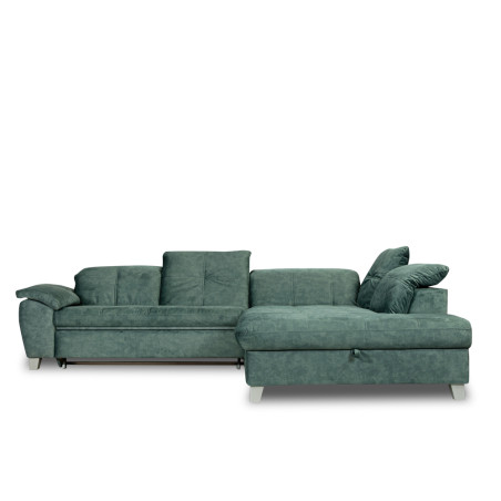 Coltar Extensibil Cu Otoman Mare Sevilia Lux, Cu Lada, Dreapta, 5 Locuri, Verde Petrol, 300 x 234 Cm-01