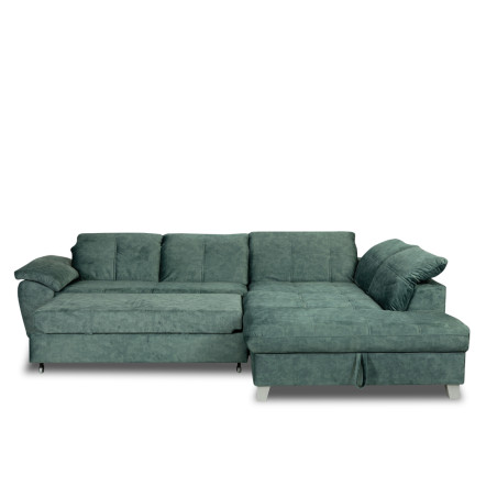 Coltar Extensibil Cu Otoman Mare Sevilia Lux, Cu Lada, Dreapta, 5 Locuri, Verde Petrol, 300 x 234 Cm-01